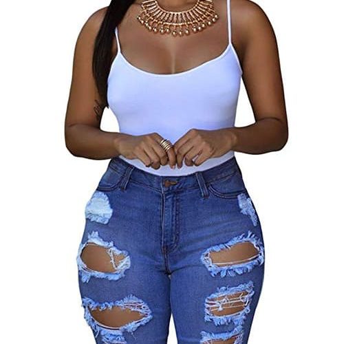 Women's Ripped Denim Shorts Jeans