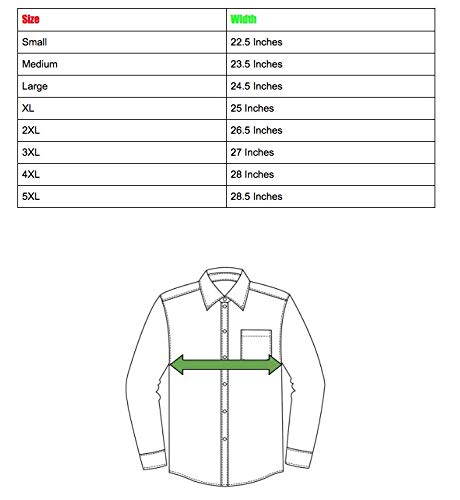 long sleeve shirt size conversion