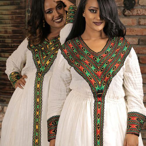 Rainbow Dress - New Style Ethiopian Traditional Dress