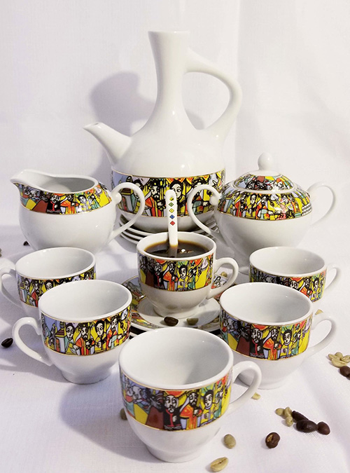 Coffee set- 12 piece Ethiopian Traditional size coffee cups & saucers