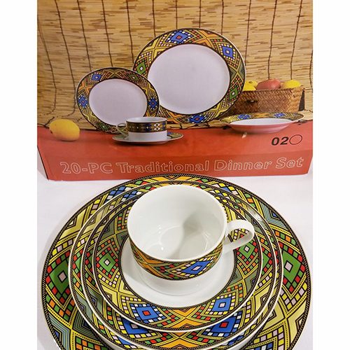 Web Tilet Design Dinner Plate Set