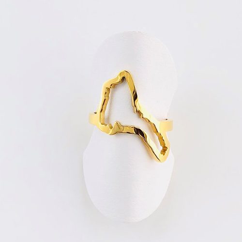 Gold plated stainless steel Ring
