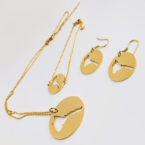 Hadinet Pendant earring bracelet set