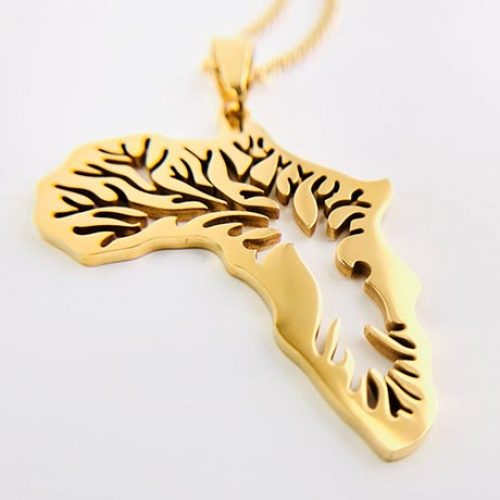 Roots Gold Plated Brass Pendant