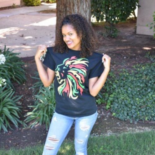 Cotton Lion Printed gilr T-shirt