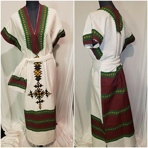 Ethiopian cotton dress Hand Spun