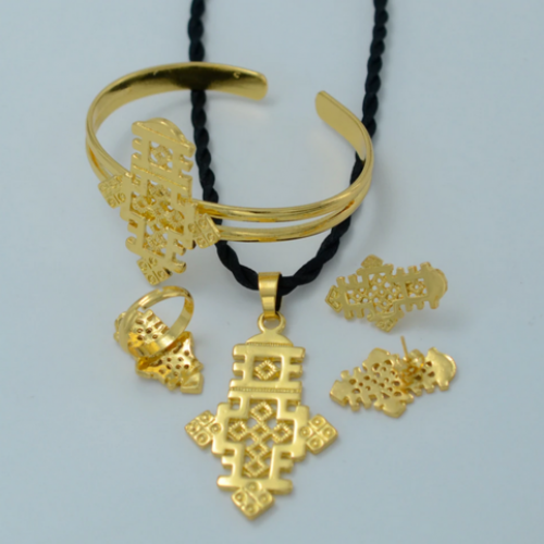 Ethiopian Cross Jewelry Set