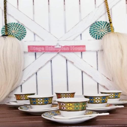 Ethiopian Eritrean Coffee Cups Set