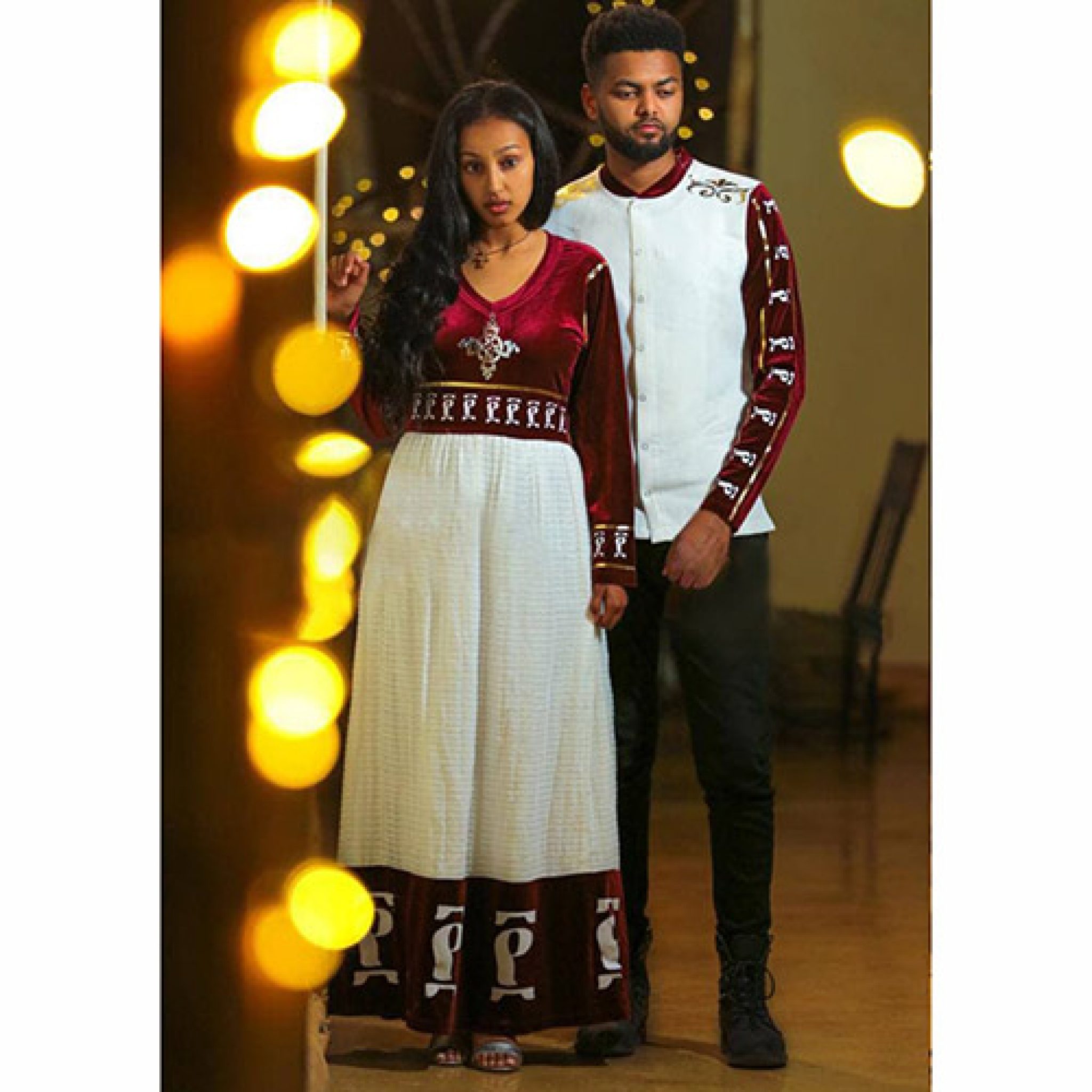 Ethiopian Eritrean Traditional Couples Clothing The