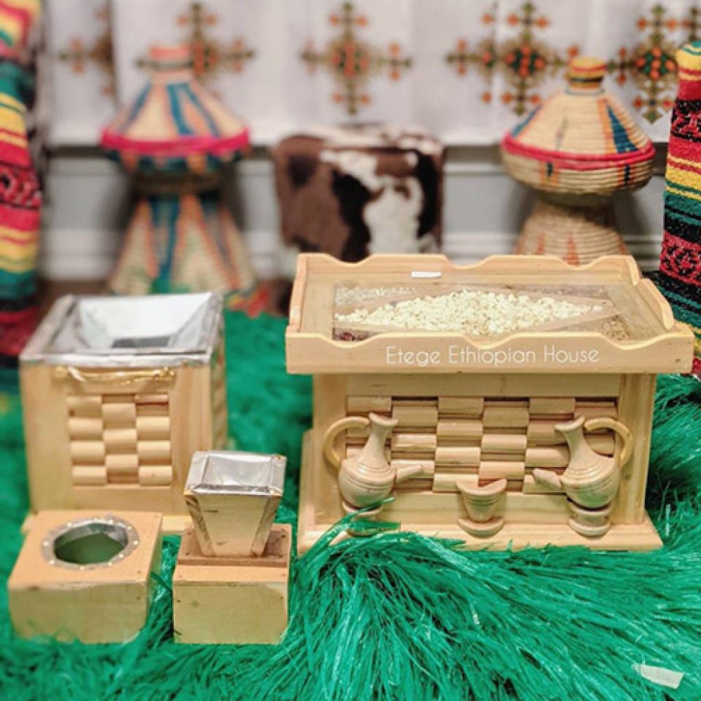 Natural wood color Hand Carved Ethiopian Eritrean Rekebot Cultural