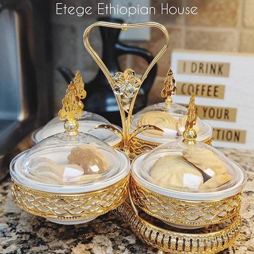 Ethiopian Eritrean Italian 4 pcs Desert and fruits Stand