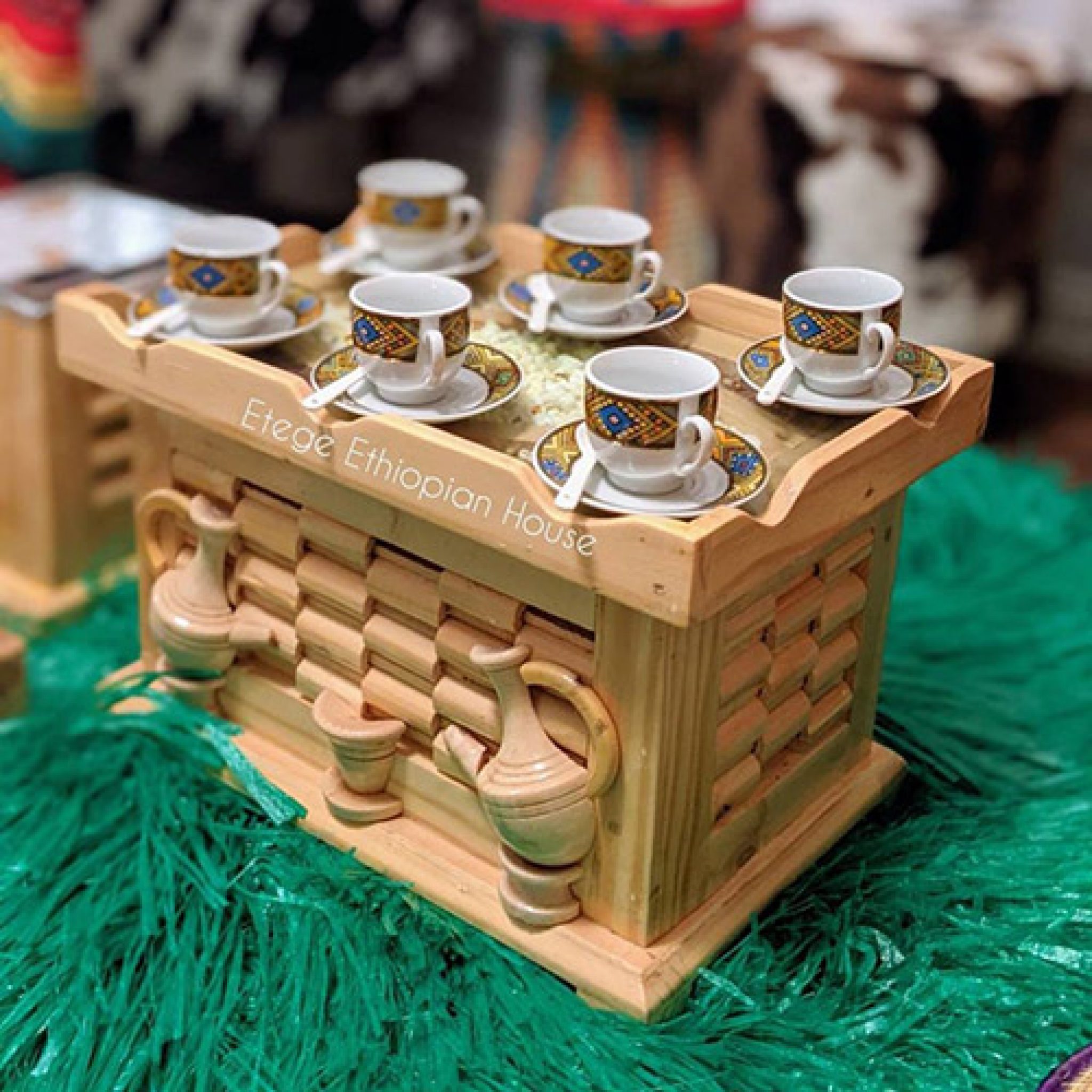 Natural wood color Hand Carved Ethiopian Eritrean Rekebot Cultural