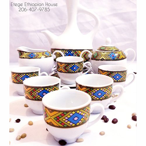Ethiopian Eritrean Coffee Set Bright Tebeb Edition