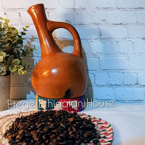 Large Ethiopian and Eritrean Clay coffee Pot Set