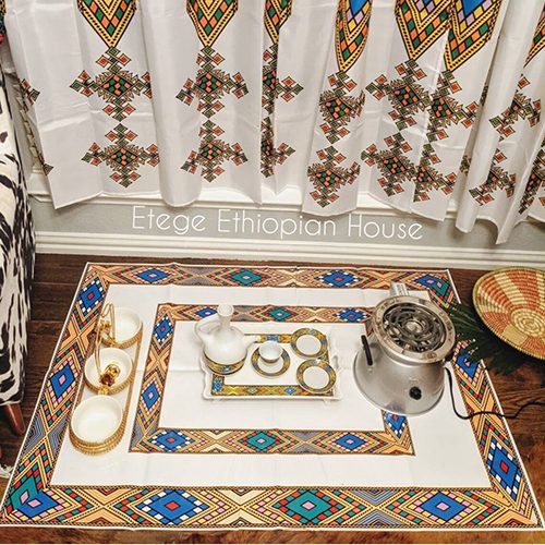 Ethiopian Eritrean Large Vinyl Coffee Ceremony Mat