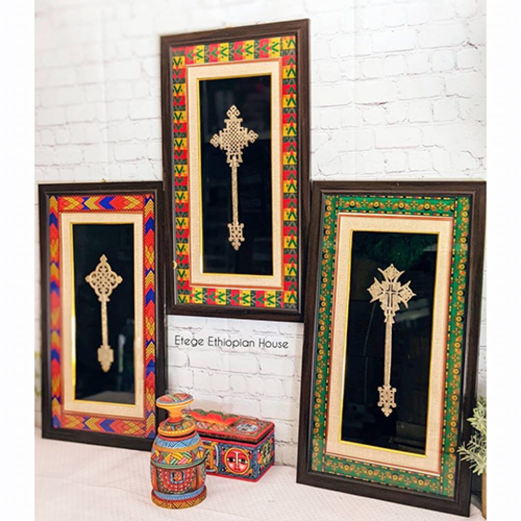 Ethiopian Eritrean Framed Hand Carved Cross Wall Art The Habesha 