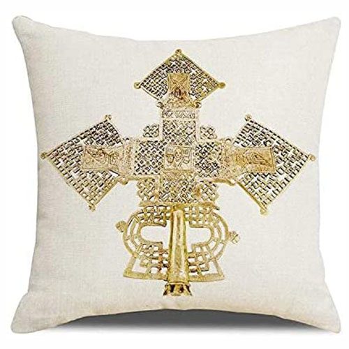 Ethiopian Golden Cross Pillowcase
