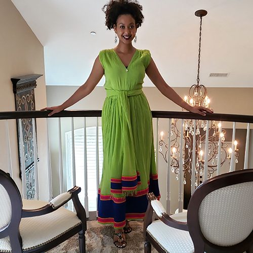 Lime Green Rainbow Dress