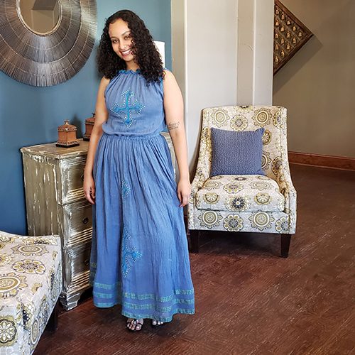 Blue Ethiopian Traditional Dress