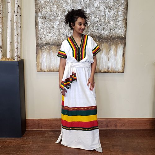 Three Piece Ethiopian Flag Coffee Dress