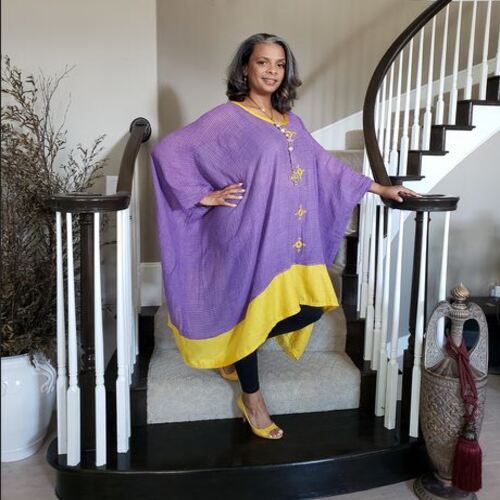 short lavendar cotton Dress/Top