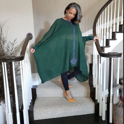 Green Tunic Top Cotton