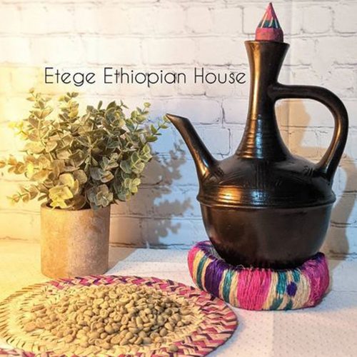 Large Ethiopian and Eritrean Clay coffee Pot Set Jebena