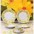 20 PCS New Adey Abeba Edition Ethiopian/Eritrean Dinner Plate Set- GLOSS FINISH, Great Value Gift