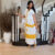 Shifta7 – S133 White & Gold Cotton Coffee Dress