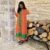 Shifta7 – S172 Orange & Green Midi Ethiopian Dress