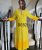 Shifta7 – DE82 Green on Yellow Ethiopian Cotton Maxi Dress