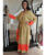 Shifta7 – DE84 Orange on Beige Ethiopian Cotton Maxi Dress
