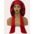 Women Satin Bonnet Hat with Wide Stretchy Band Long Tail (Red)